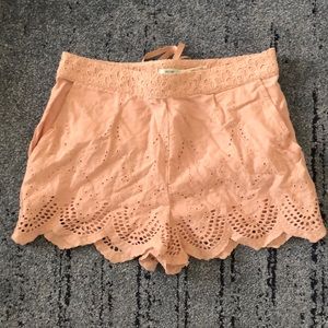 Light Pink Lace Shorts, Urban Outfitters
